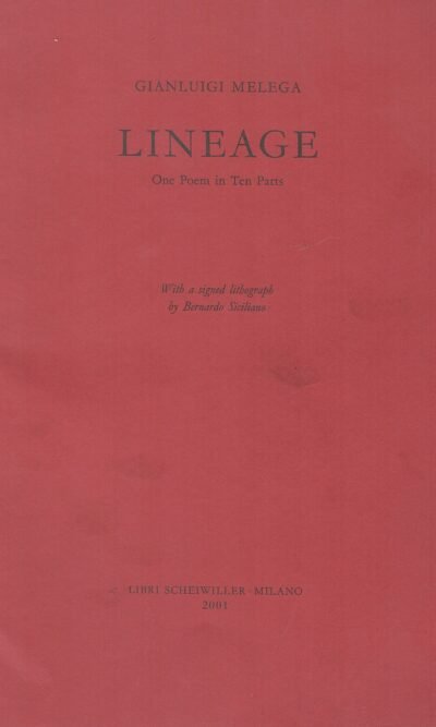 LINEAGE ONE POEM IN TEN PATTS con lito orig. raro