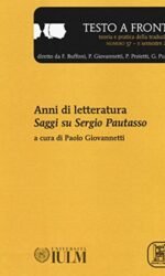 ANNI DI LETTERATURA SAGGI SU SERGIO PAUTASSO
