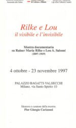 RILKE E LOU IL VISIBILE E L'INVISIBILE esaurito