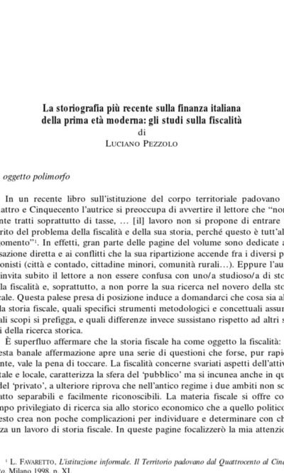 Il debito pubblico pontificio a fine Seicento: i monti camerali