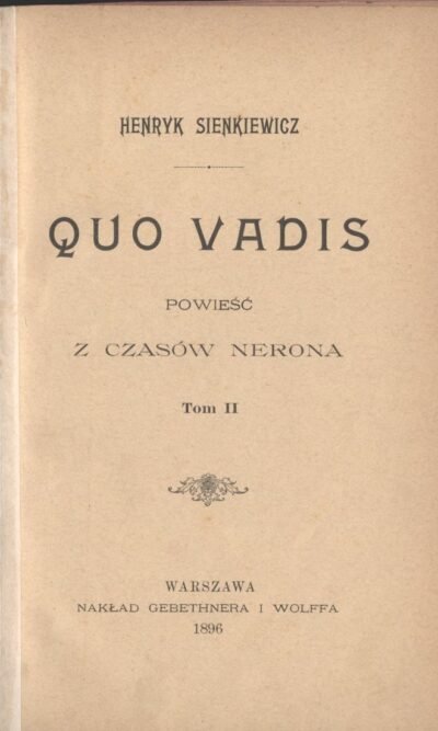 QUO VADIS?