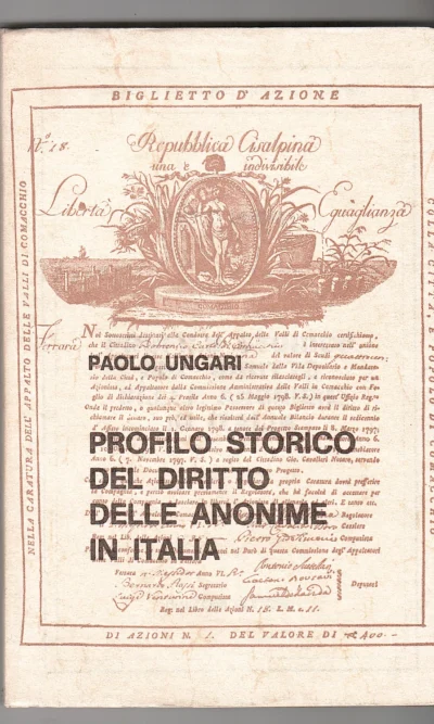 PROFILO STORICO DEL DIRITTO DELLE ANONIME IN ITALI